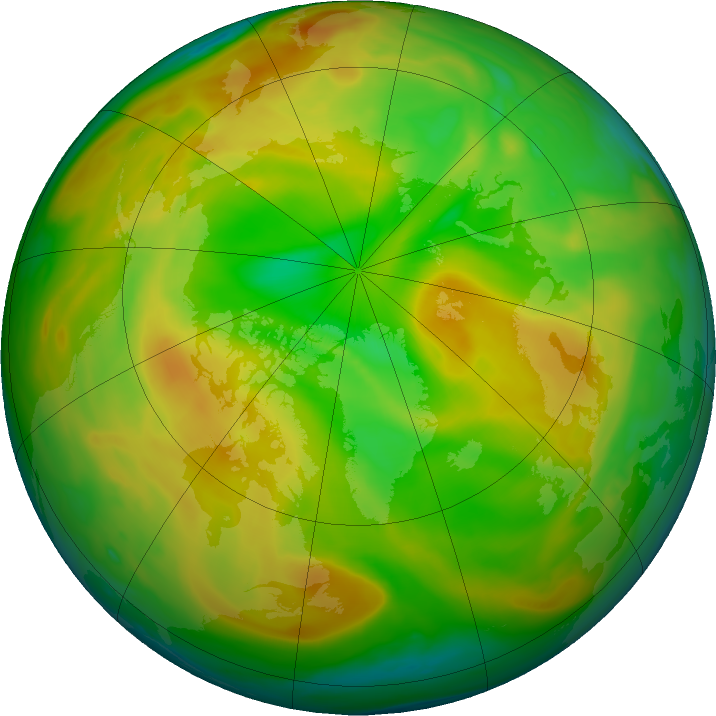 Arctic ozone map for 13 May 2020